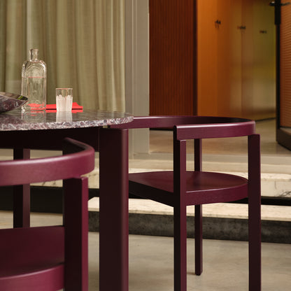 After Chair by Fritz Hansen - Burgundy Coloured Ash