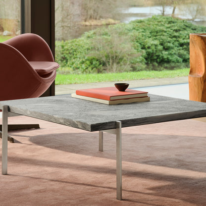 PK61 Coffee Table by Fritz Hansen - Grey White Marble Rolled