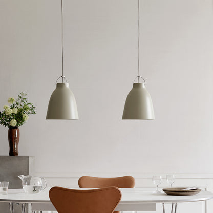 Caravaggio Pendant Light by Fritz Hansen - P2 / Matt Dusty Green Aluminium 