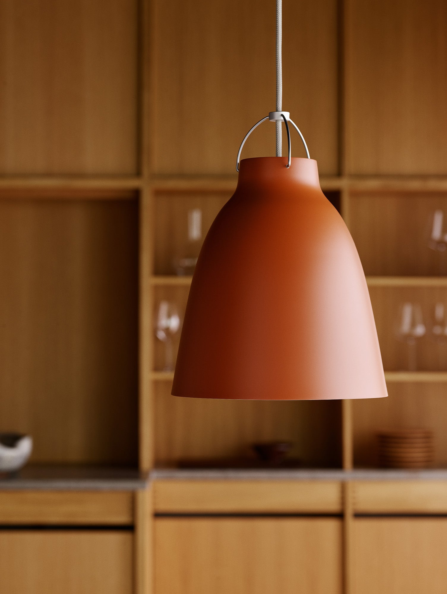 Caravaggio Pendant Light by Fritz Hansen - P2  / Matt Rusty Red Aluminium