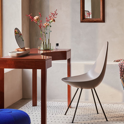 Drop Dining Chair Plastic (3110) by Fritz Hansen - Deep Clay  