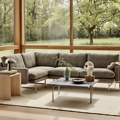 PK61 Coffee Table by Fritz Hansen  - Grey White Marble Rolled
