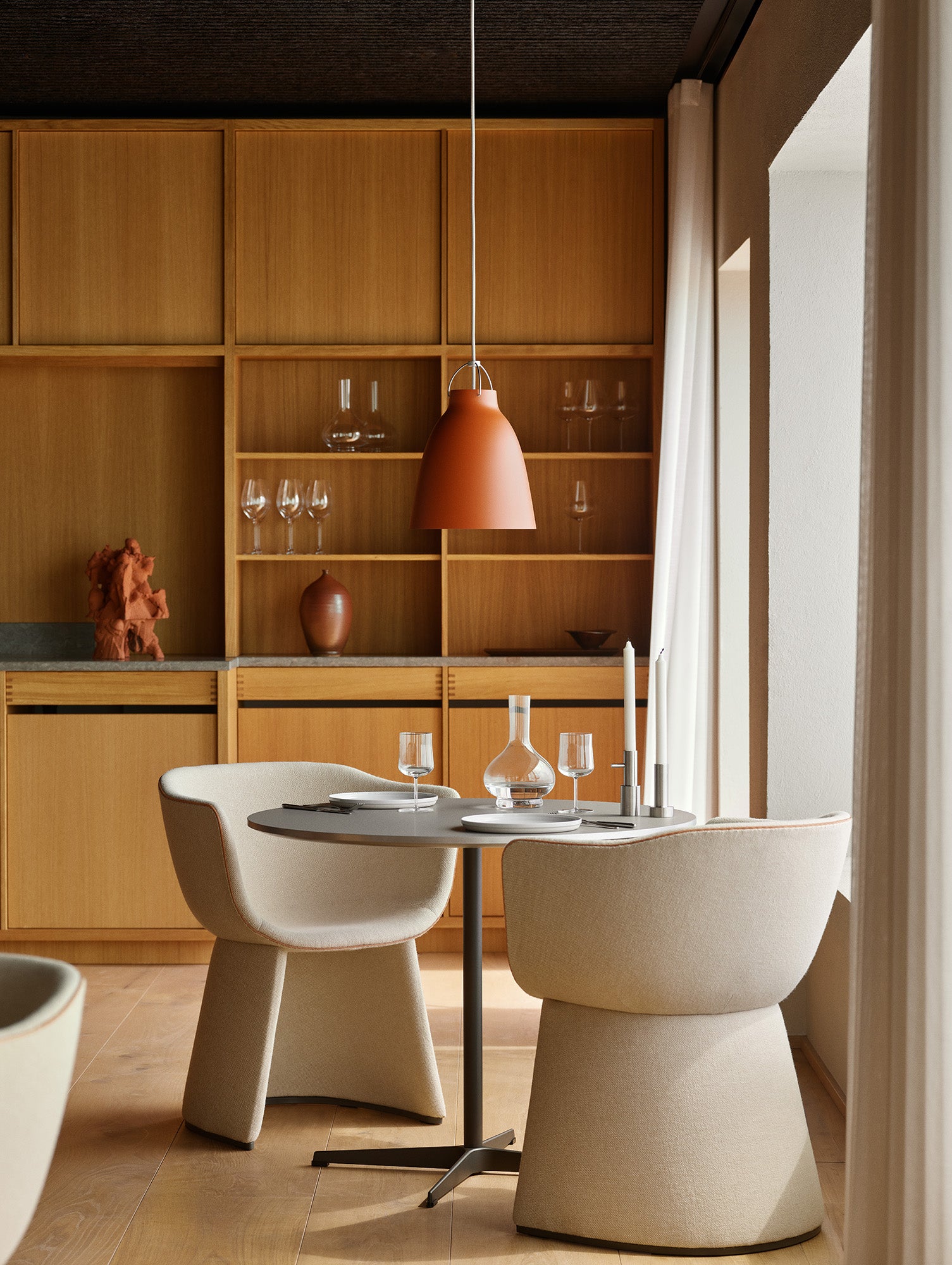 Caravaggio Pendant Light by Fritz Hansen - P2  / Matt Rusty Red Aluminium
