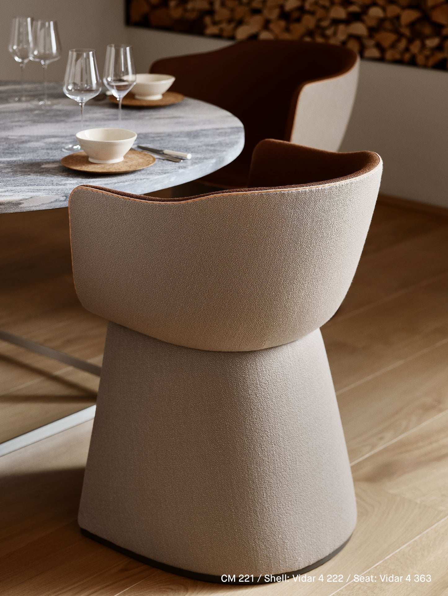 Monolit Armchair by Fritz Hansen - CM221 / Shell: Vidar 4 222 / Seat: Vidar 4 363