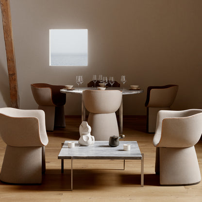 PK61 Coffee Table by Fritz Hansen  - Grey White Marble Rolled