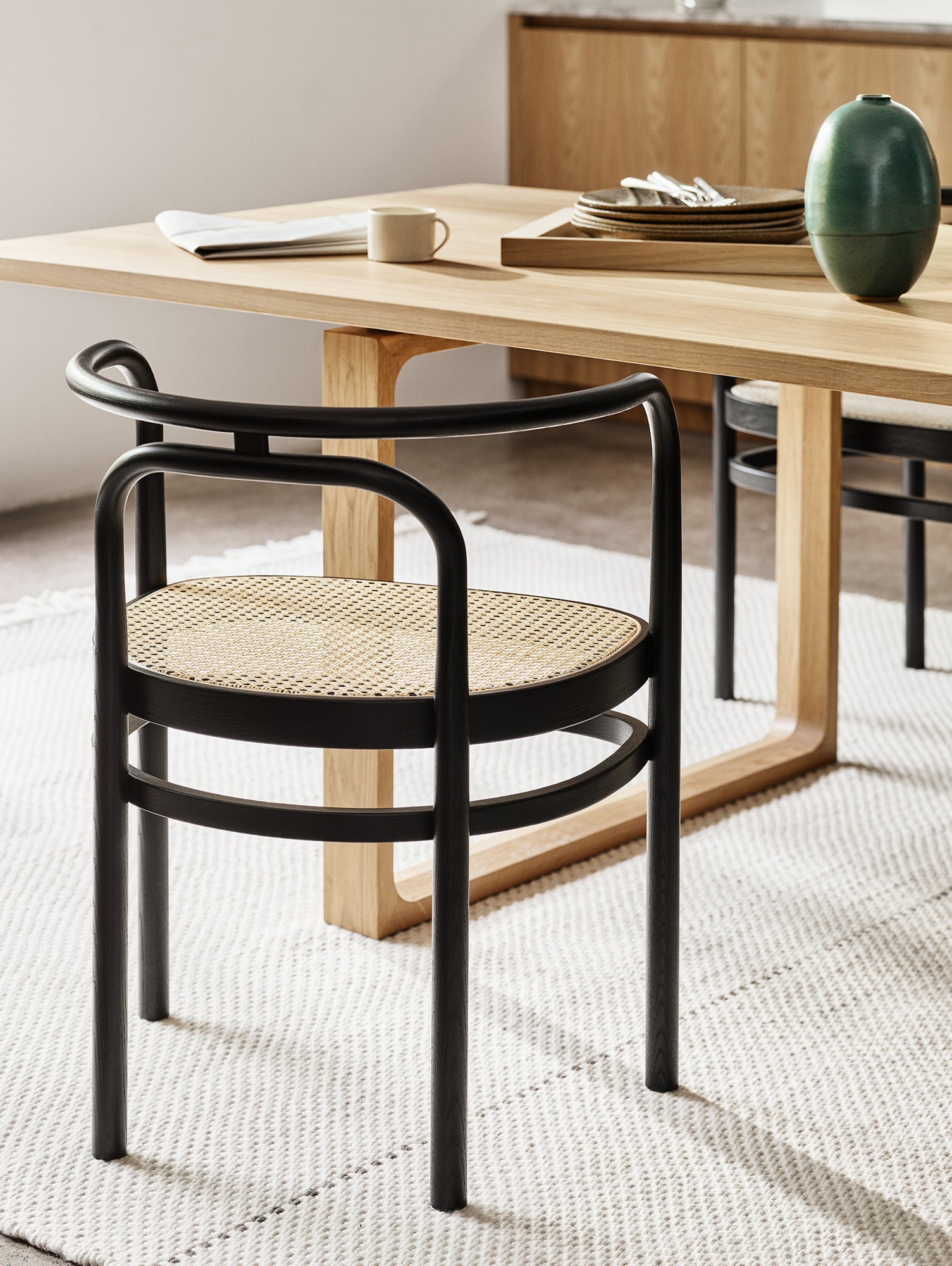 PK15 Dining Chair by Fritz Hansen - Black Coloured Solid Ash