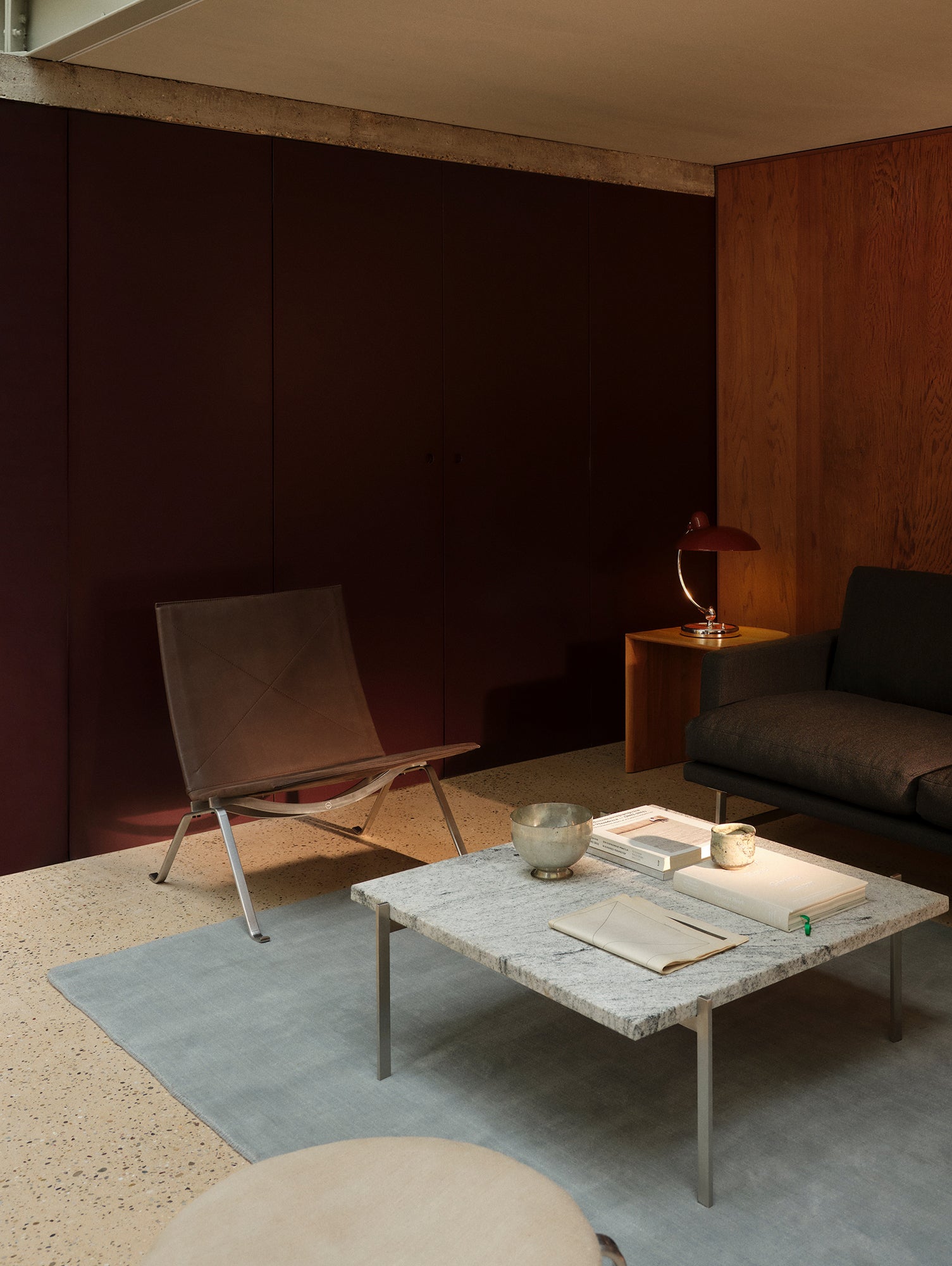 PK22 Lounge Chair  Anniversary Edition by Fritz Hansen - Dark Brown Haze Leather