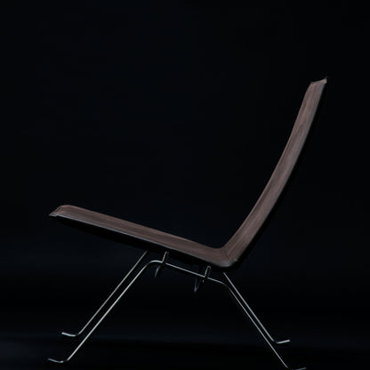 PK22 Lounge Chair  Anniversary Edition by Fritz Hansen - Dark Brown Haze Leather