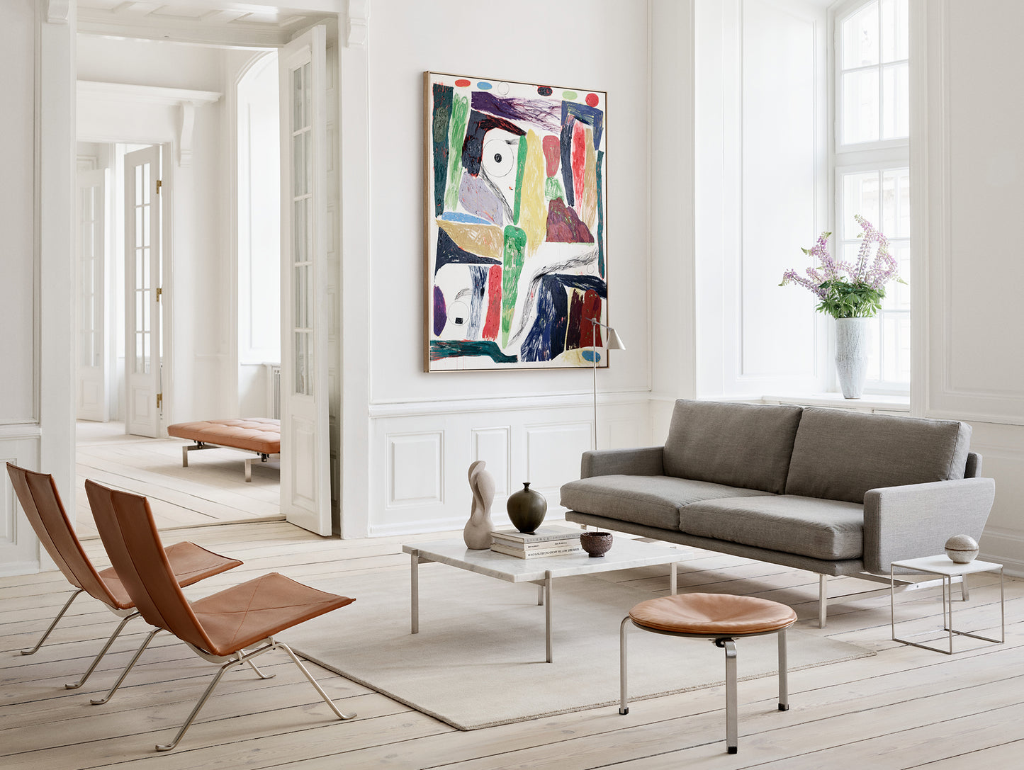 PK61 Coffee Table by Fritz Hansen  - White Marble Honed