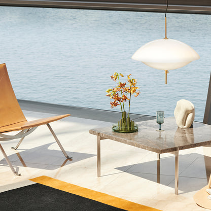 PK61 Coffee Table by Fritz Hansen  - Grey Brown Marble Honed
