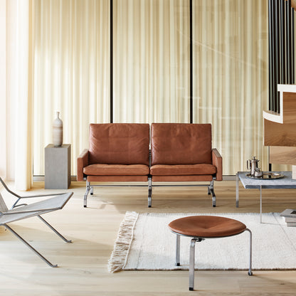 PK61 Coffee Table by Fritz Hansen  - Grey White Marble Rolled