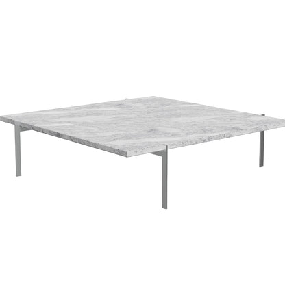 PK61A Coffee Table by Fritz Hansen - Grey White Marble Rolled