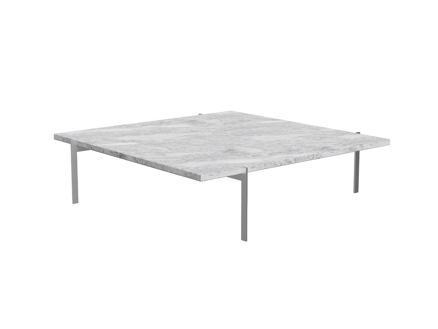 PK61A Coffee Table by Fritz Hansen - Grey White Marble Rolled