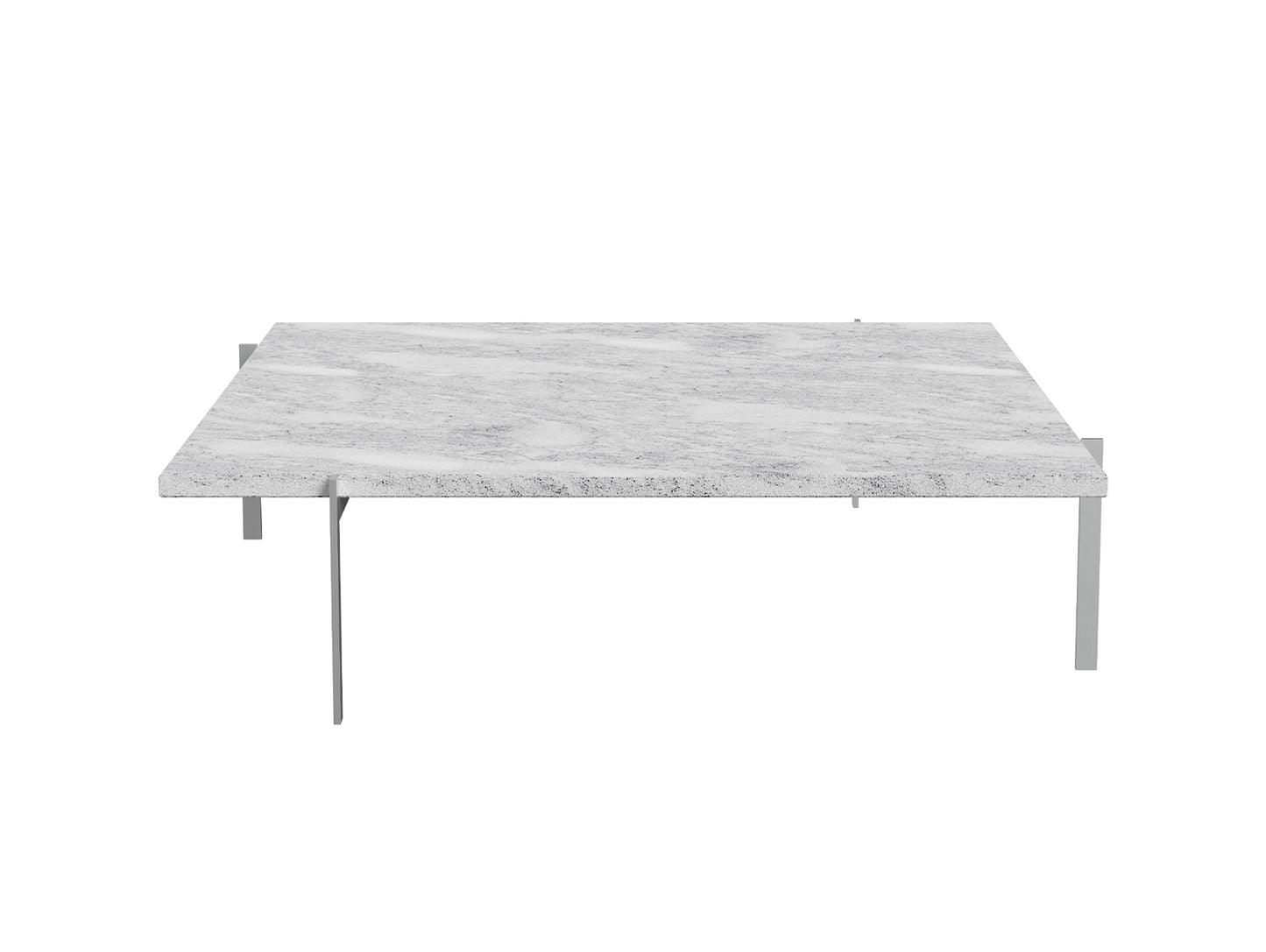 PK61A Coffee Table by Fritz Hansen - Grey White Marble Rolled