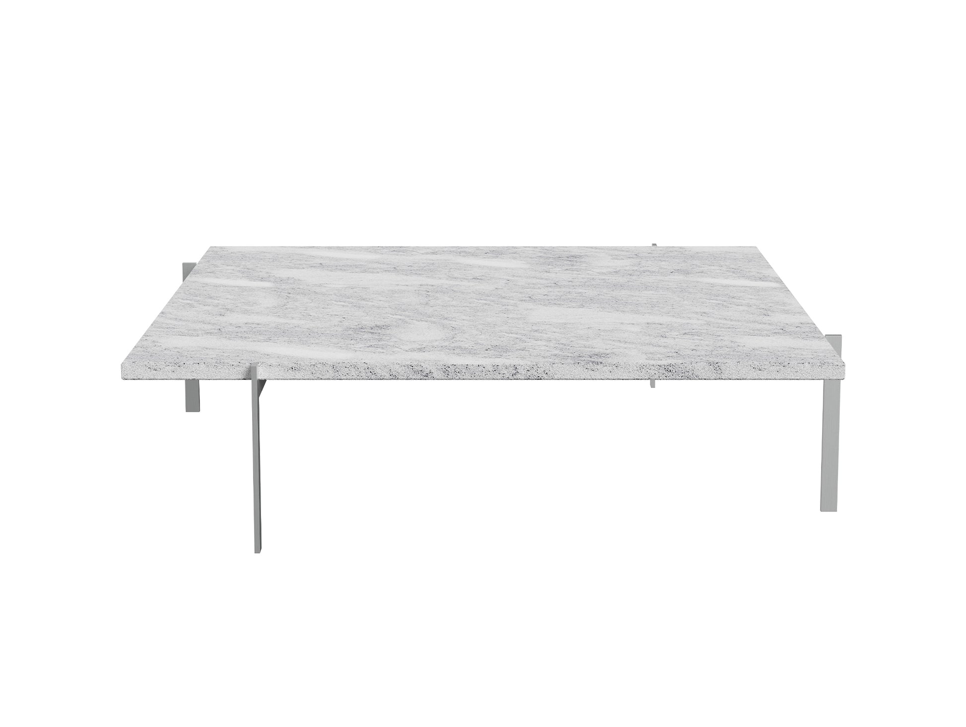 PK61A Coffee Table by Fritz Hansen - Grey White Marble Rolled