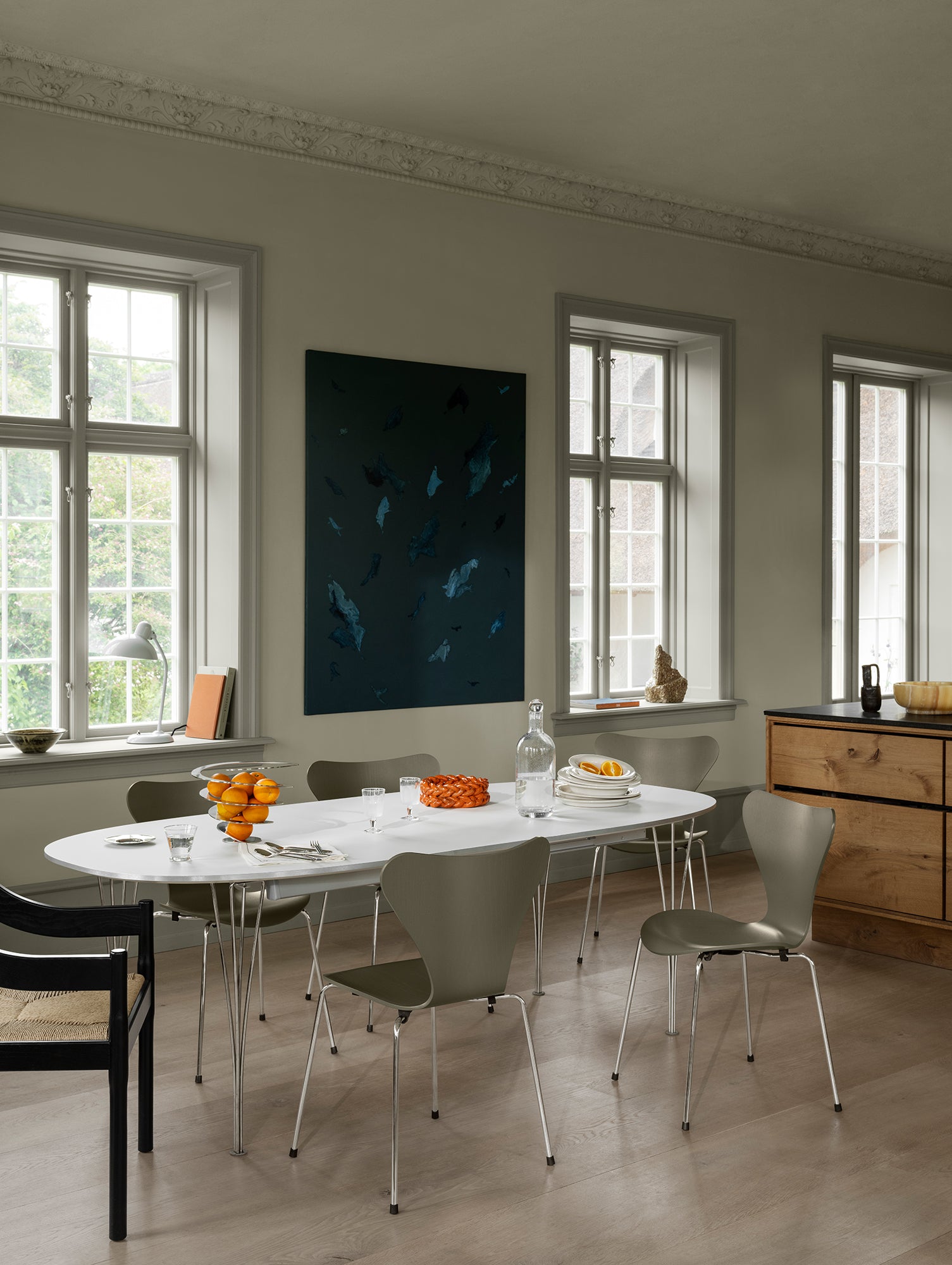 スーパー楕円ダイニング テーブル (拡張可能) by フリッツ