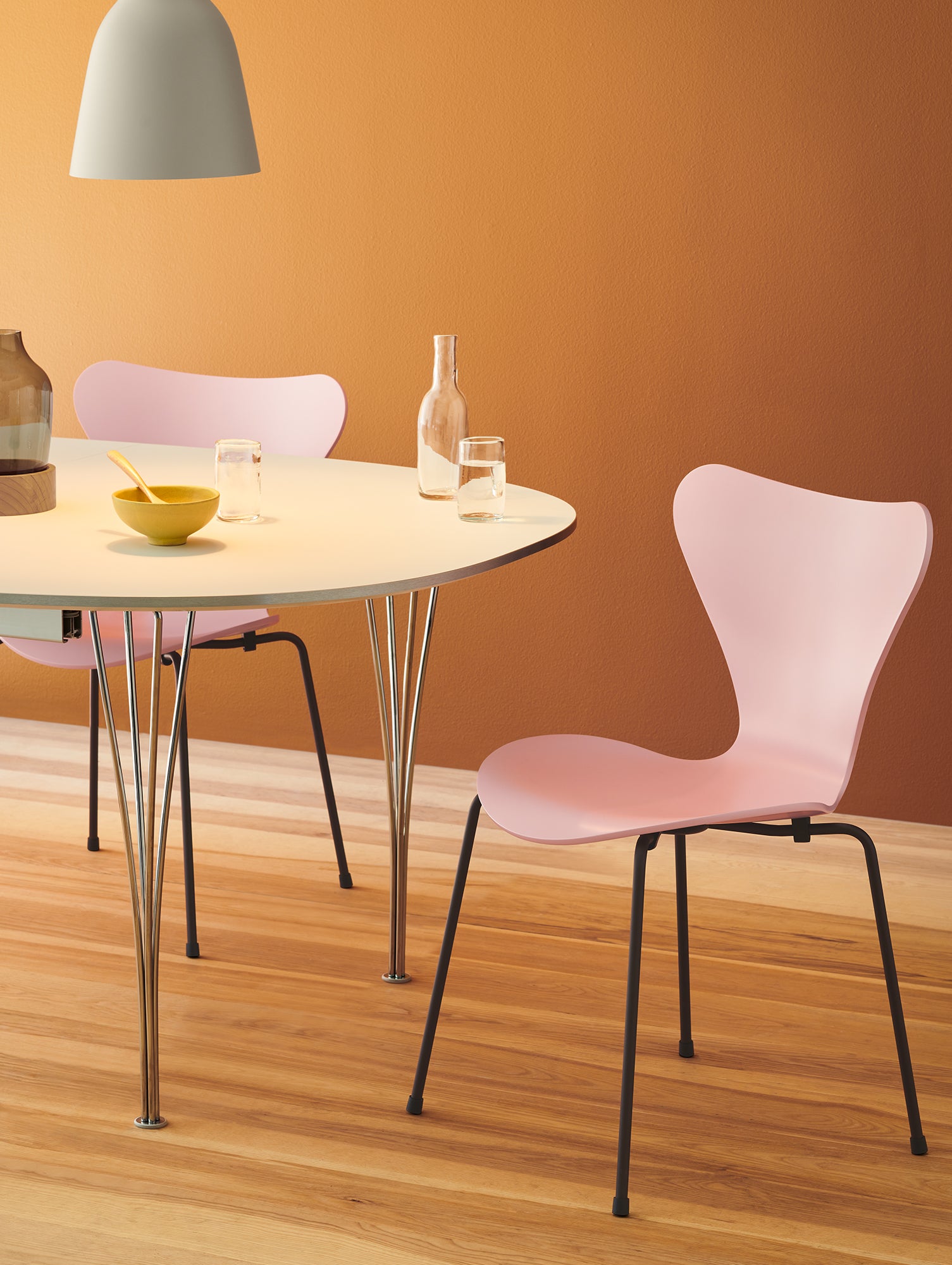 Superellipse Dining Table (Laminate Tabletop) by Fritz Hansen