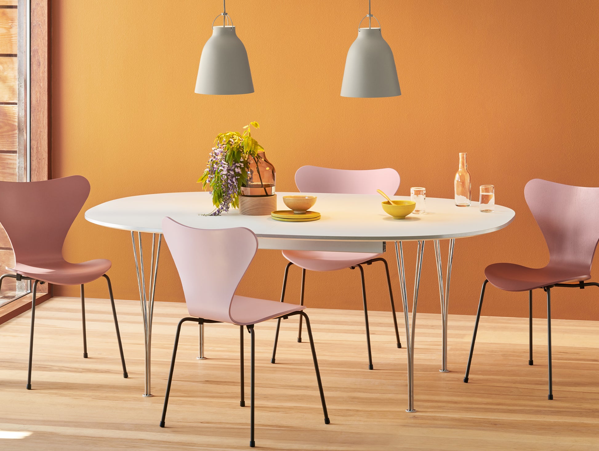 Superellipse Dining Table (Laminate Tabletop) by Fritz Hansen