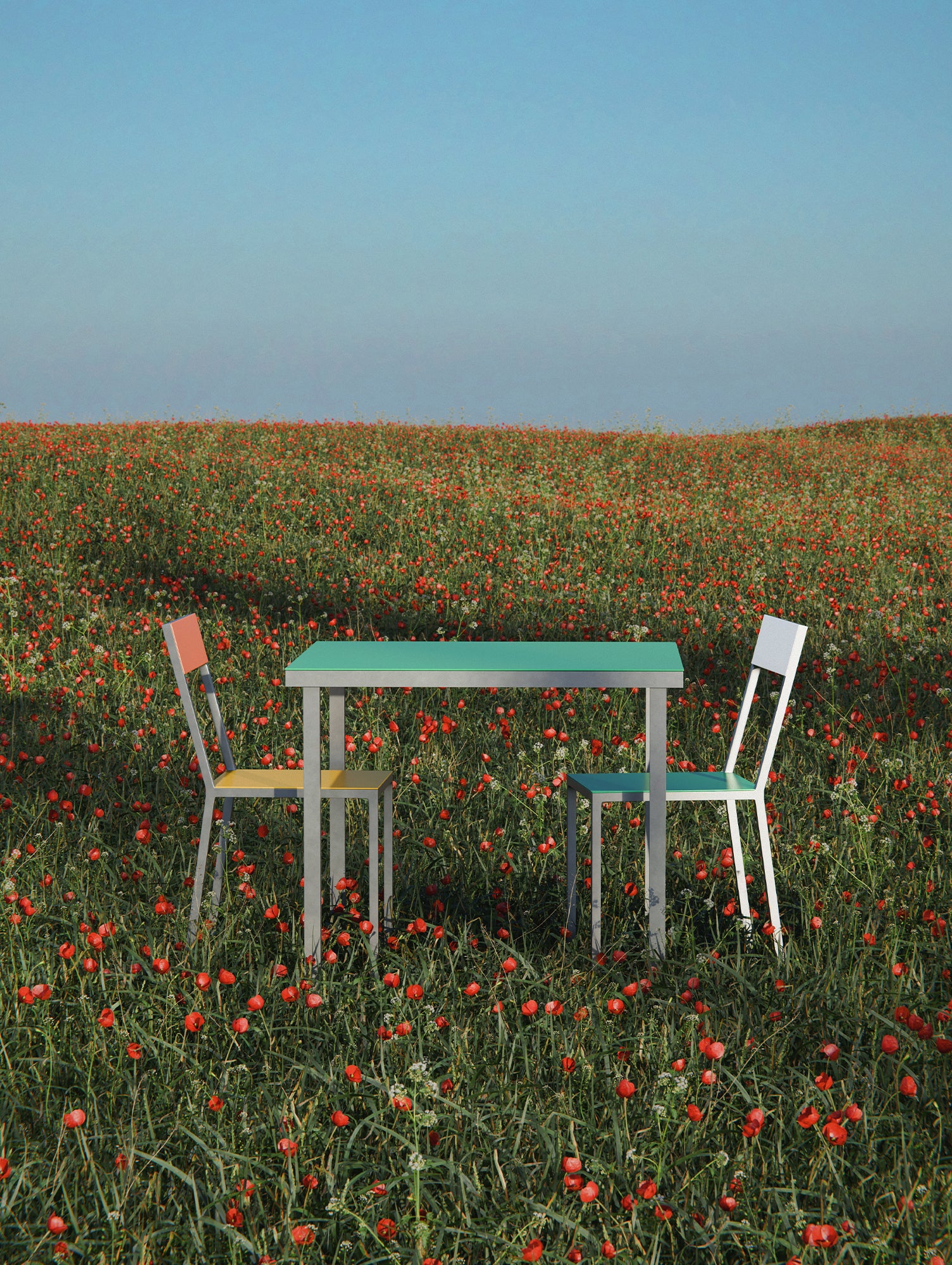 Alu Dining Table by Valerie Objects - Small / Green
