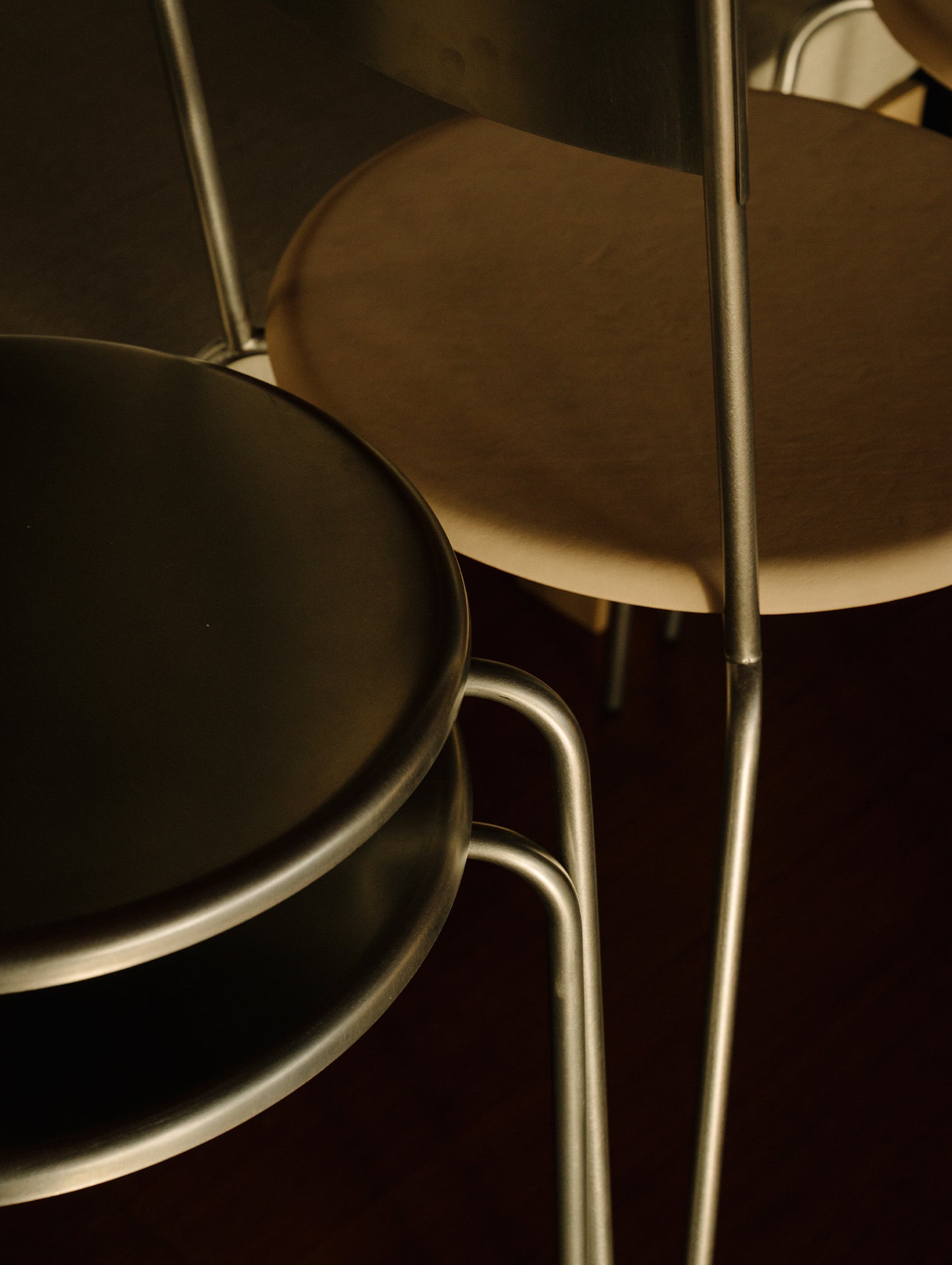 Petit Rond Chair - Leather Seat by Frama