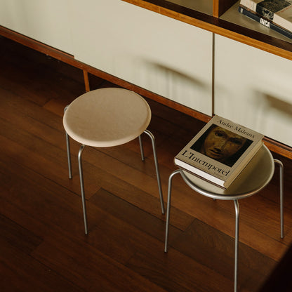 Petit Rond Stool - Leather Seat by Frama