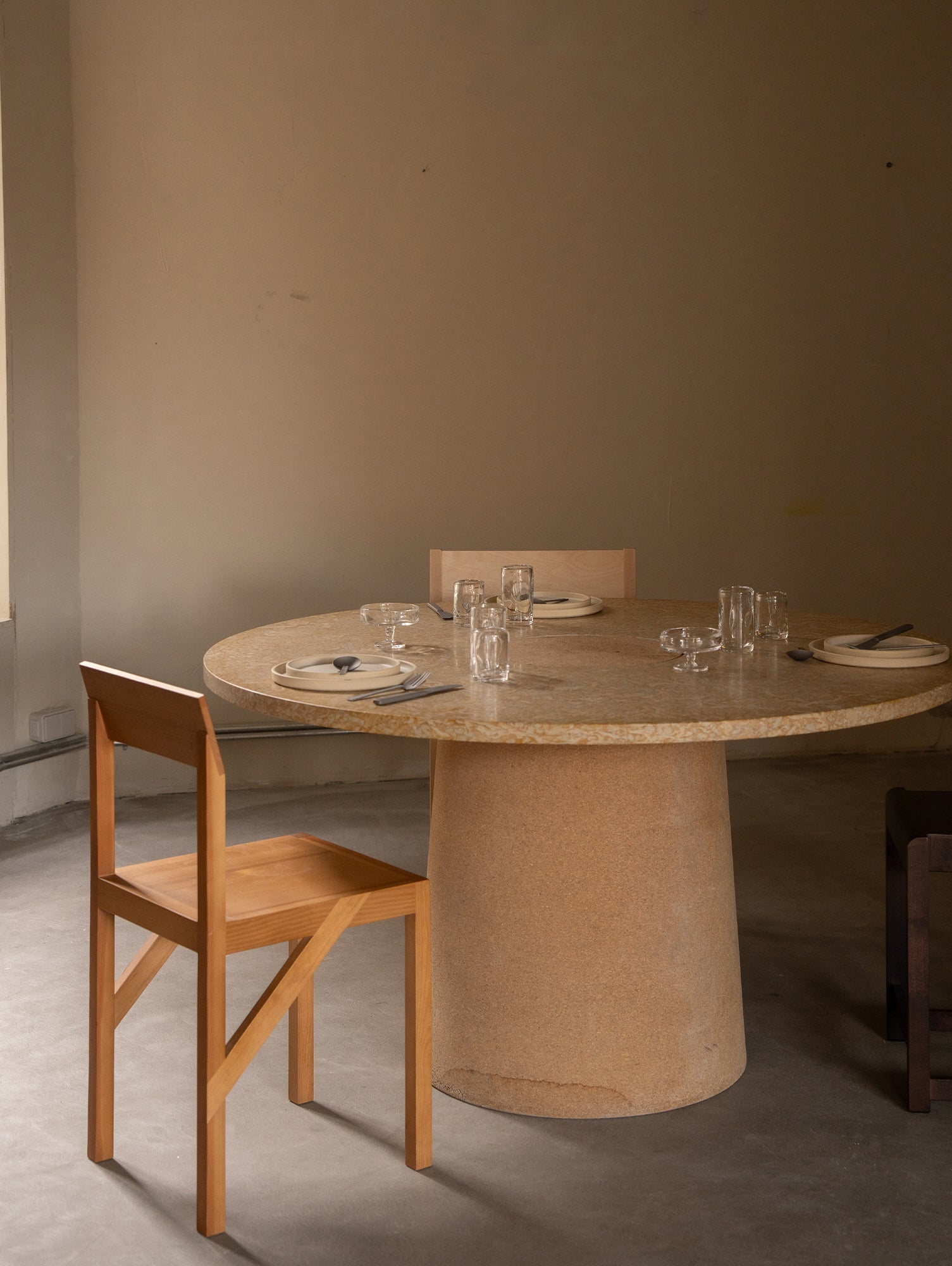 Sintra Dining Table by Frama - Yellow Negrais Limestone