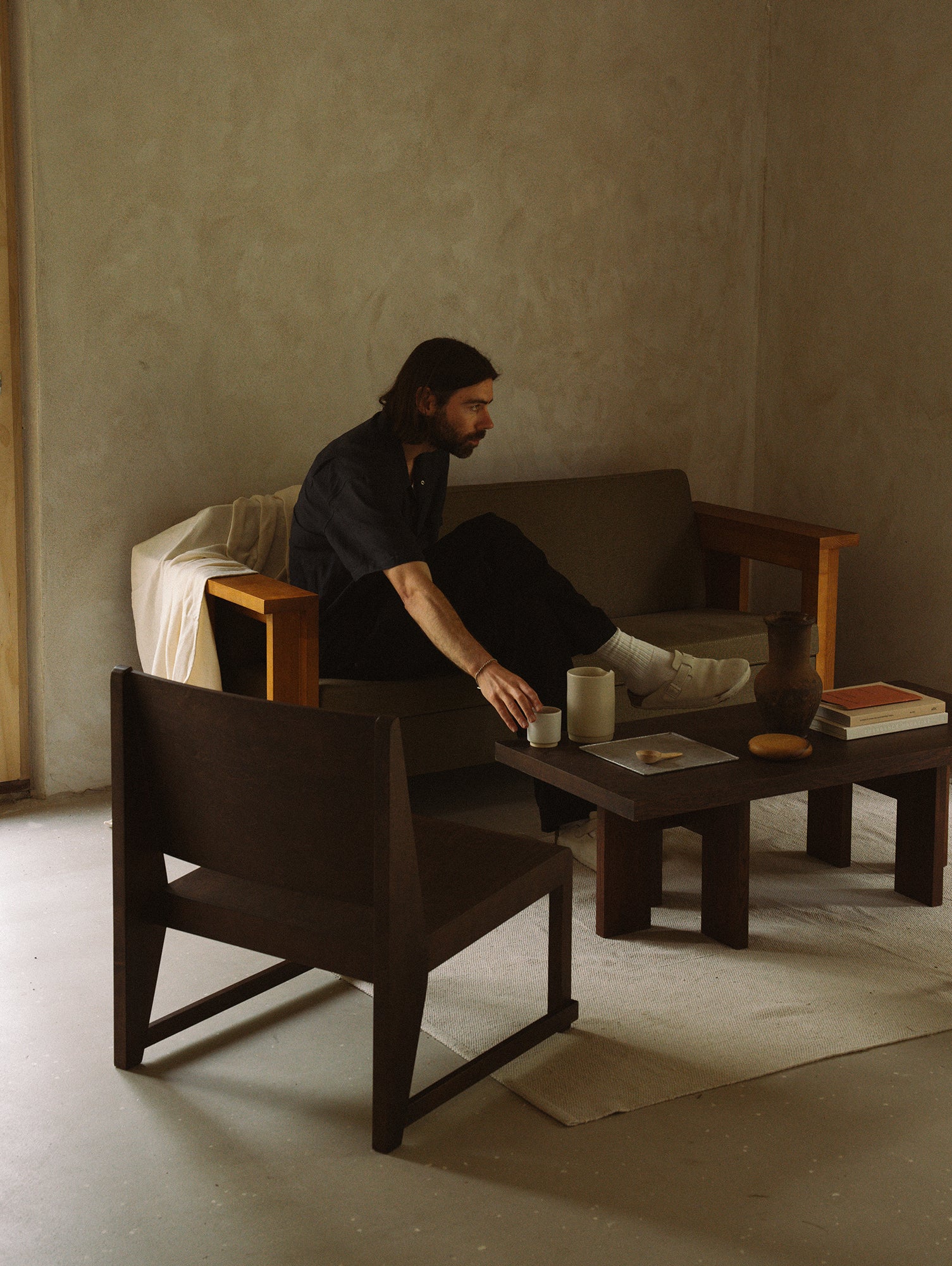 Easy Chair 01 by Frama - Dark Brown Oiled Birch