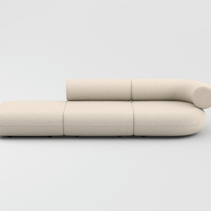 Fat 3-Seater Modular Sofa by Tom Dixon - Left Open End /  Right Armrest / Tom Dixon Boucle 101