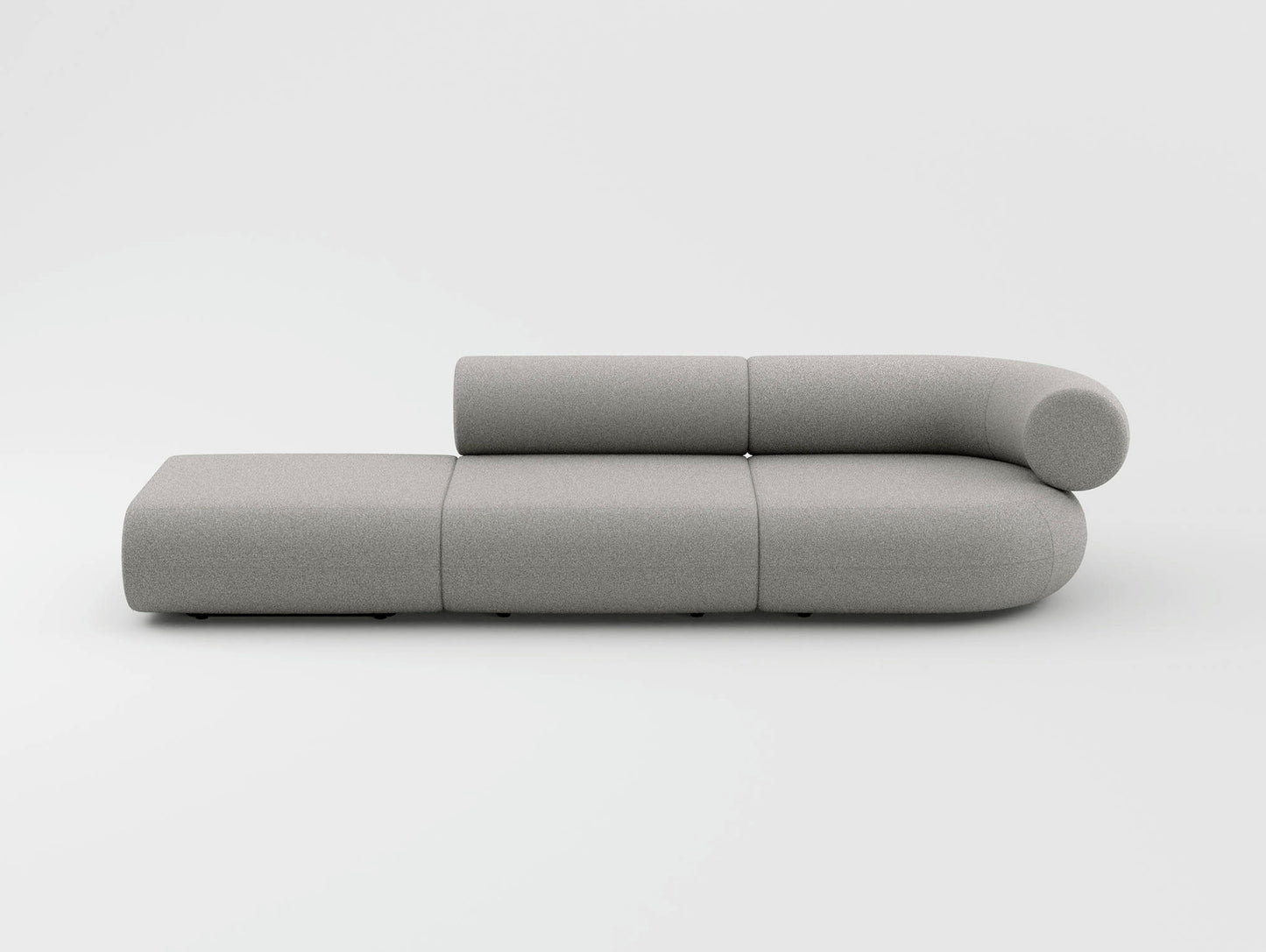 Fat 3-Seater Modular Sofa by Tom Dixon - Left Open End /  Right Armrest / Divina Melange 120