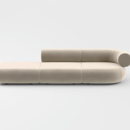 Fat 3-Seater Modular Sofa by Tom Dixon - Left Open End /  Right Armrest / Tom Dixon Velvet 106