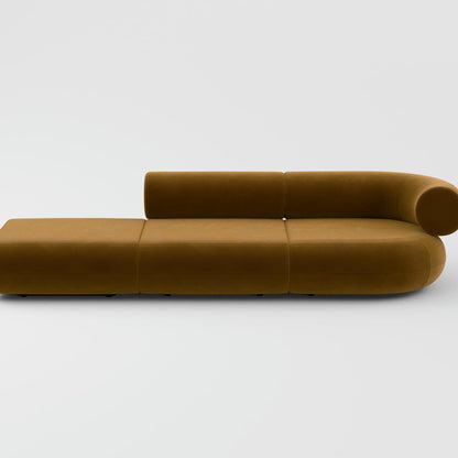 Fat 3-Seater Modular Sofa by Tom Dixon - Left Open End /  Right Armrest / Tom Dixon Velvet 132