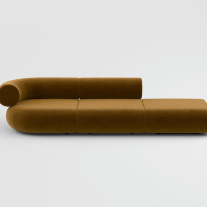 Fat 3-Seater Modular Sofa by Tom Dixon - Right Open End /  Left Armrest / Tom Dixon Velvet 132