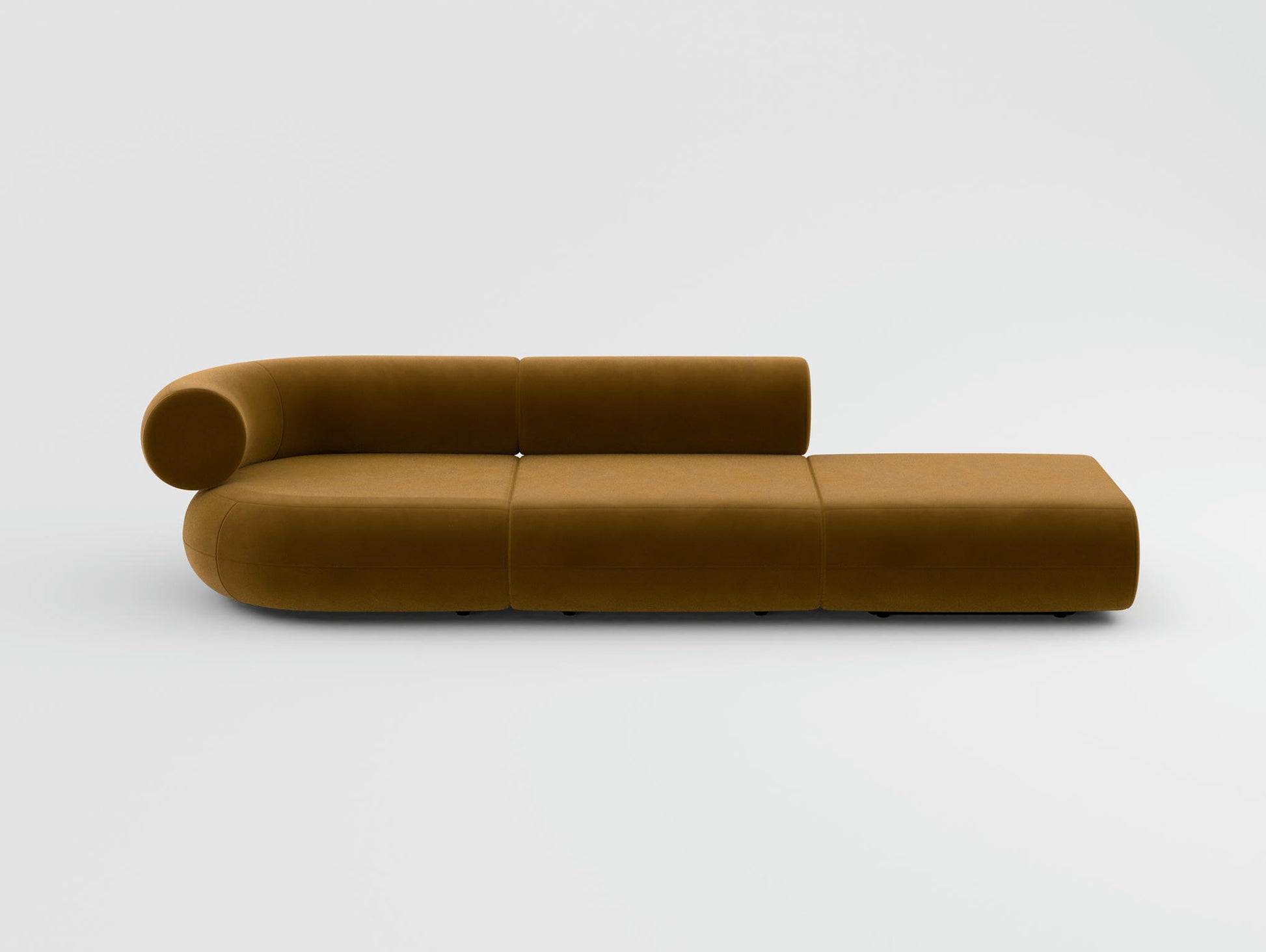 Fat 3-Seater Modular Sofa by Tom Dixon - Right Open End /  Left Armrest / Tom Dixon Velvet 132