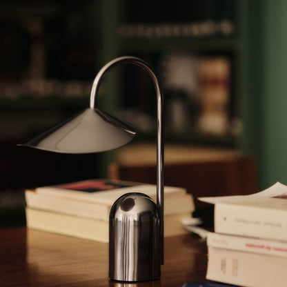 Arum Portable Lamp by Ferm Living - Stainless Steel
