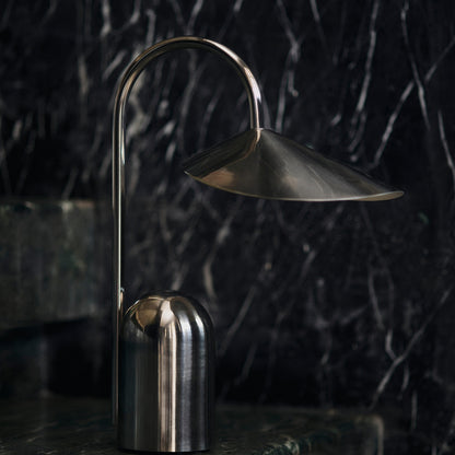 Arum Portable Lamp by Ferm Living - Stainless Steel