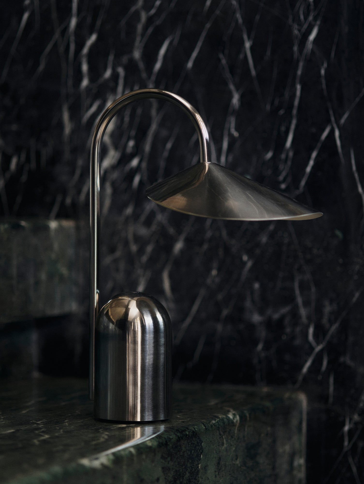 Arum Portable Lamp by Ferm Living - Stainless Steel