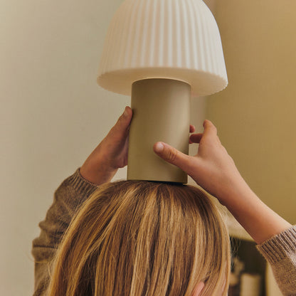 Frill Portable Lamp by Ferm Living - Cashmere