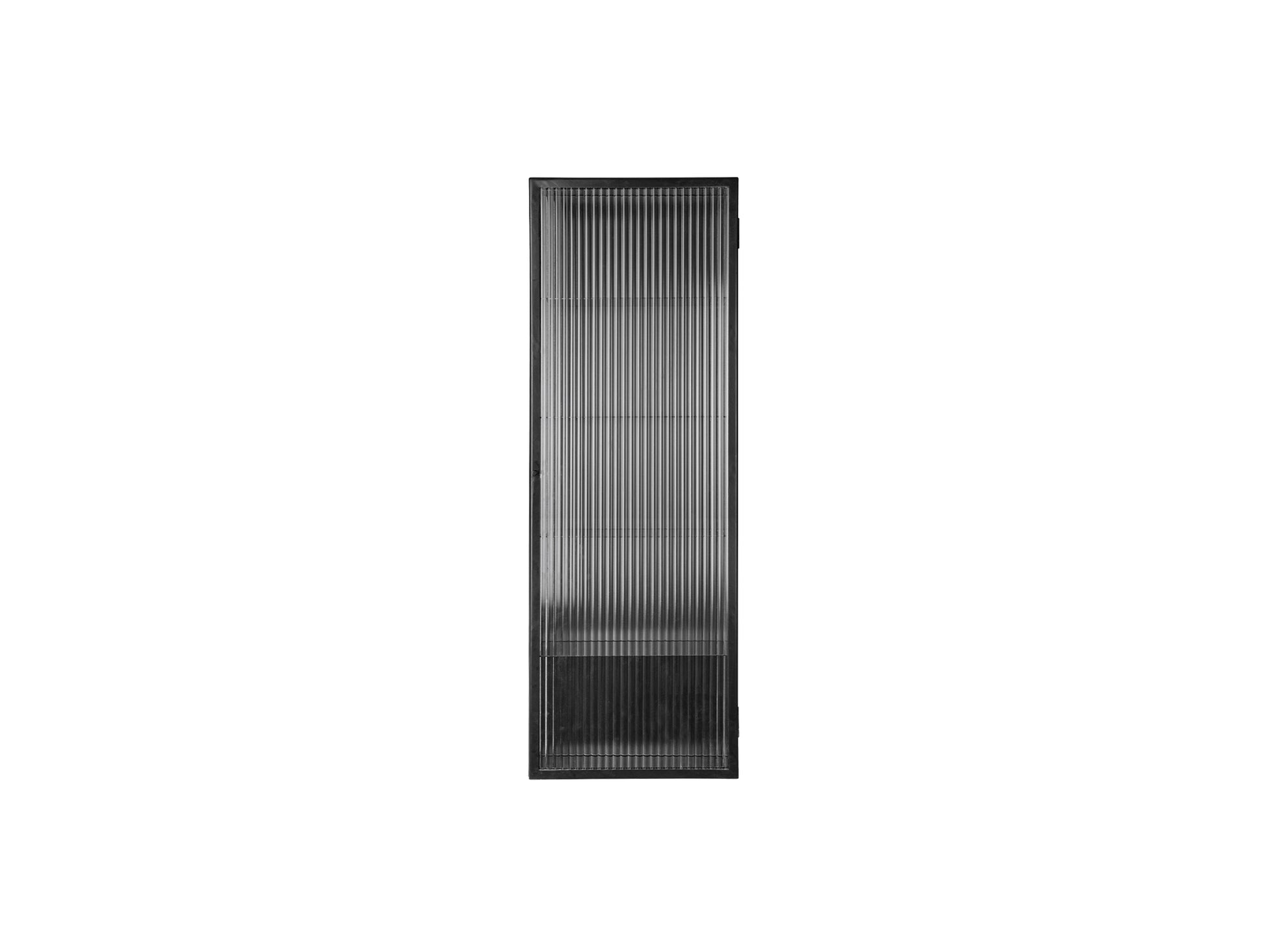 Haze Wall Cabinet - Tall by Ferm Living - Black / Reeded Glass