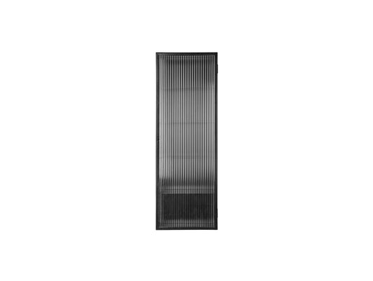 Haze Wall Cabinet - Tall by Ferm Living - Black / Reeded Glass