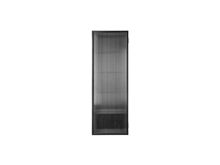 Haze Wall Cabinet - Tall by Ferm Living - Black / Reeded Glass