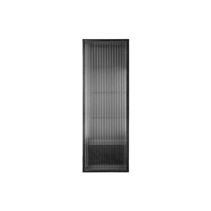 Haze Wall Cabinet - Tall by Ferm Living - Black / Reeded Glass