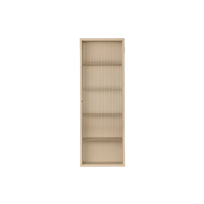 Haze Wall Cabinet - Tall by Ferm Living - Cashmere / Reeded Glass