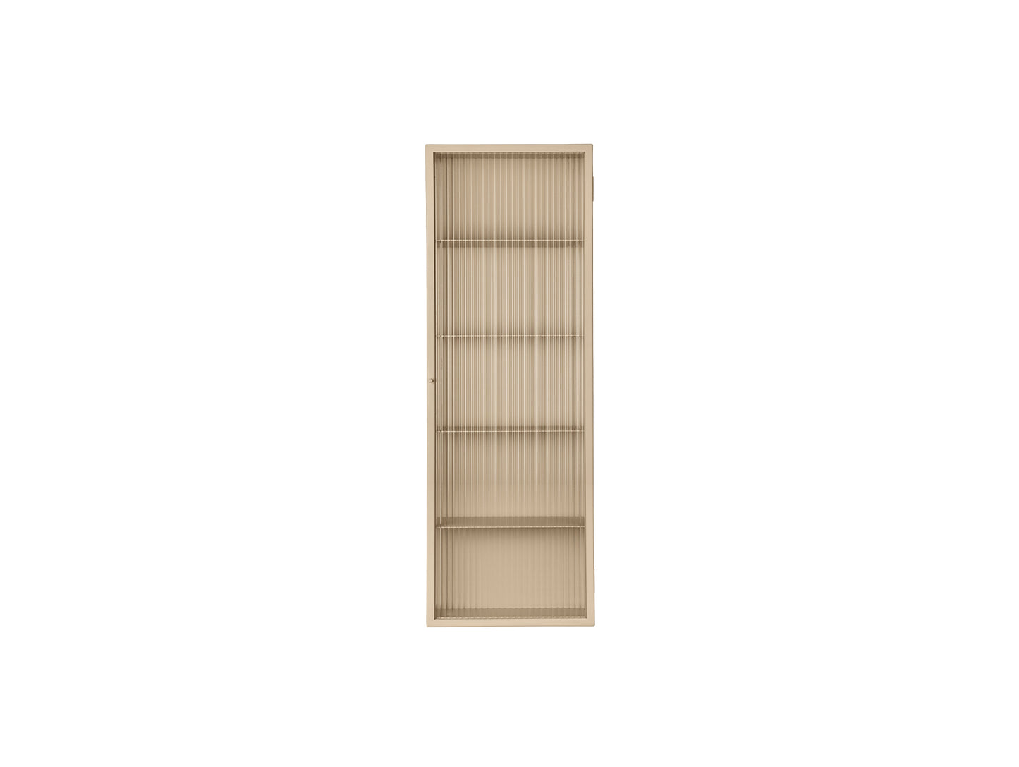 Haze Wall Cabinet - Tall by Ferm Living - Cashmere / Reeded Glass