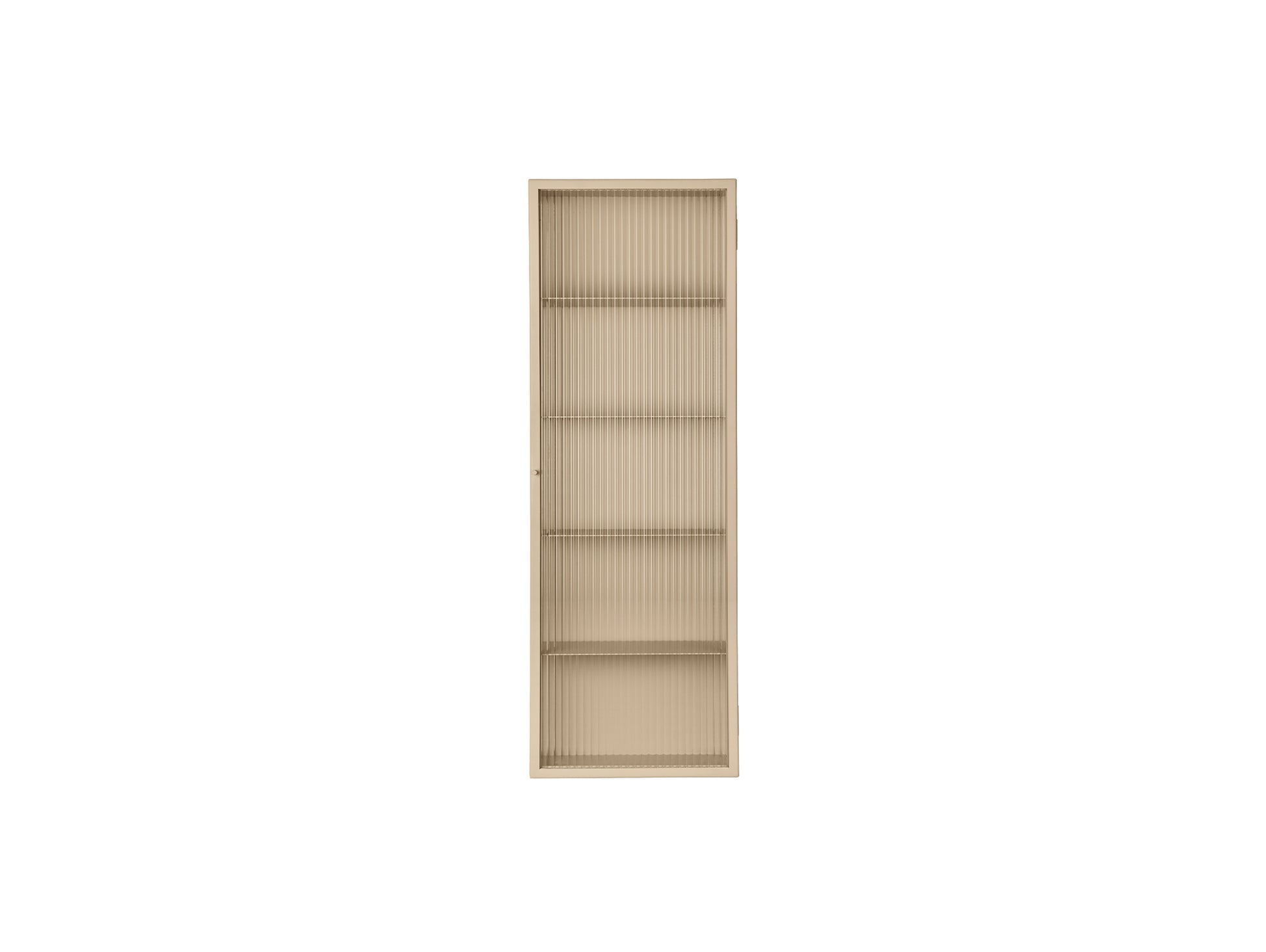 Haze Wall Cabinet - Tall by Ferm Living - Cashmere / Reeded Glass
