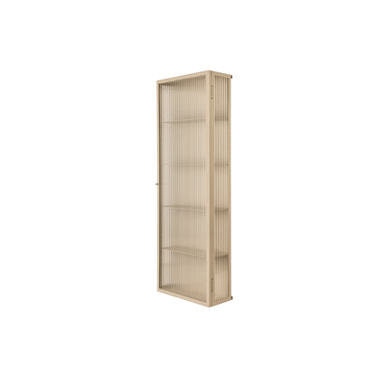 Haze Wall Cabinet - Tall by Ferm Living - Cashmere / Reeded Glass