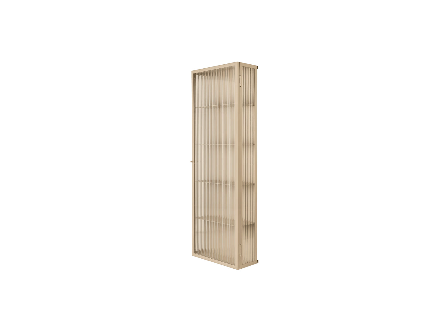 Haze Wall Cabinet - Tall by Ferm Living - Cashmere / Reeded Glass