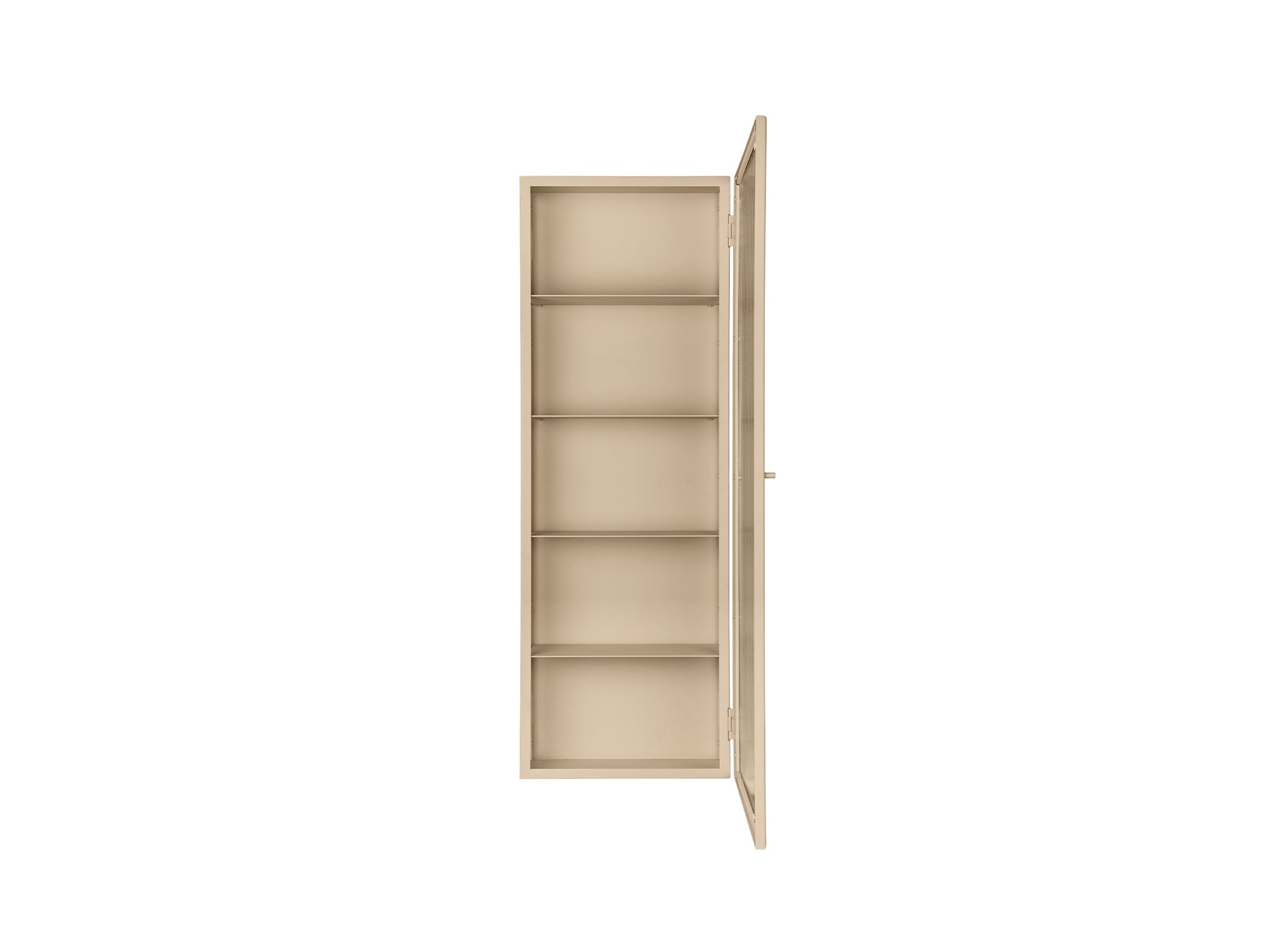 Haze Wall Cabinet - Tall by Ferm Living - Cashmere / Reeded Glass