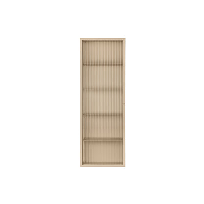 Haze Wall Cabinet - Tall by Ferm Living - Cashmere / Reeded Glass