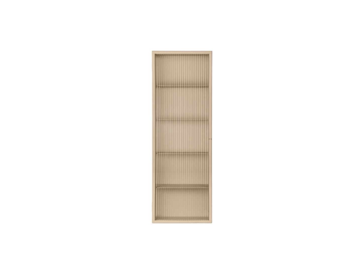 Haze Wall Cabinet - Tall by Ferm Living - Cashmere / Reeded Glass