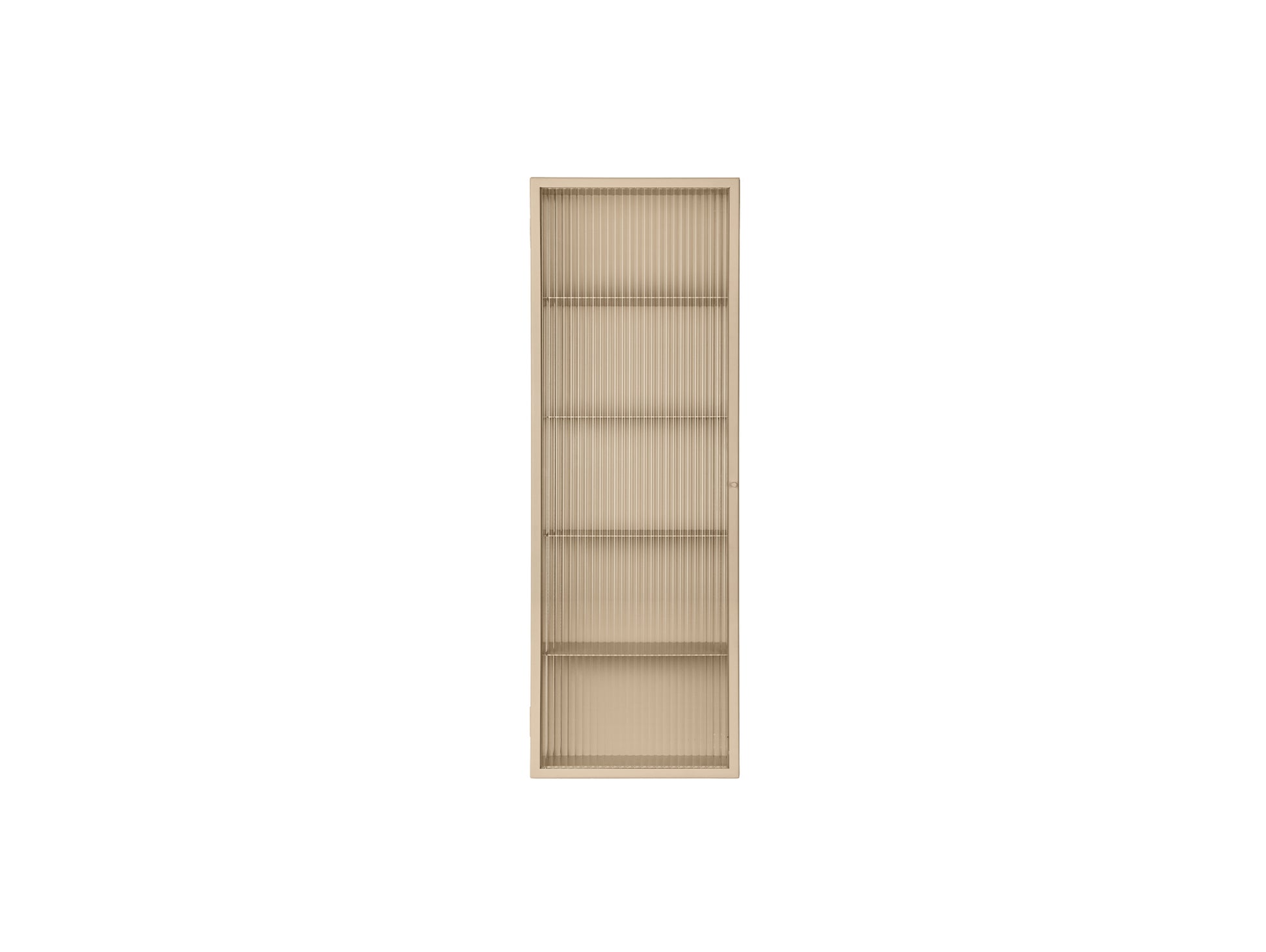Haze Wall Cabinet - Tall by Ferm Living - Cashmere / Reeded Glass